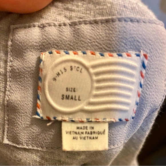 ANTHROPOLOGIE Grey 3/4 sleeve tee with detail at neck.  Fun for holidays. - Picture 5 of 5